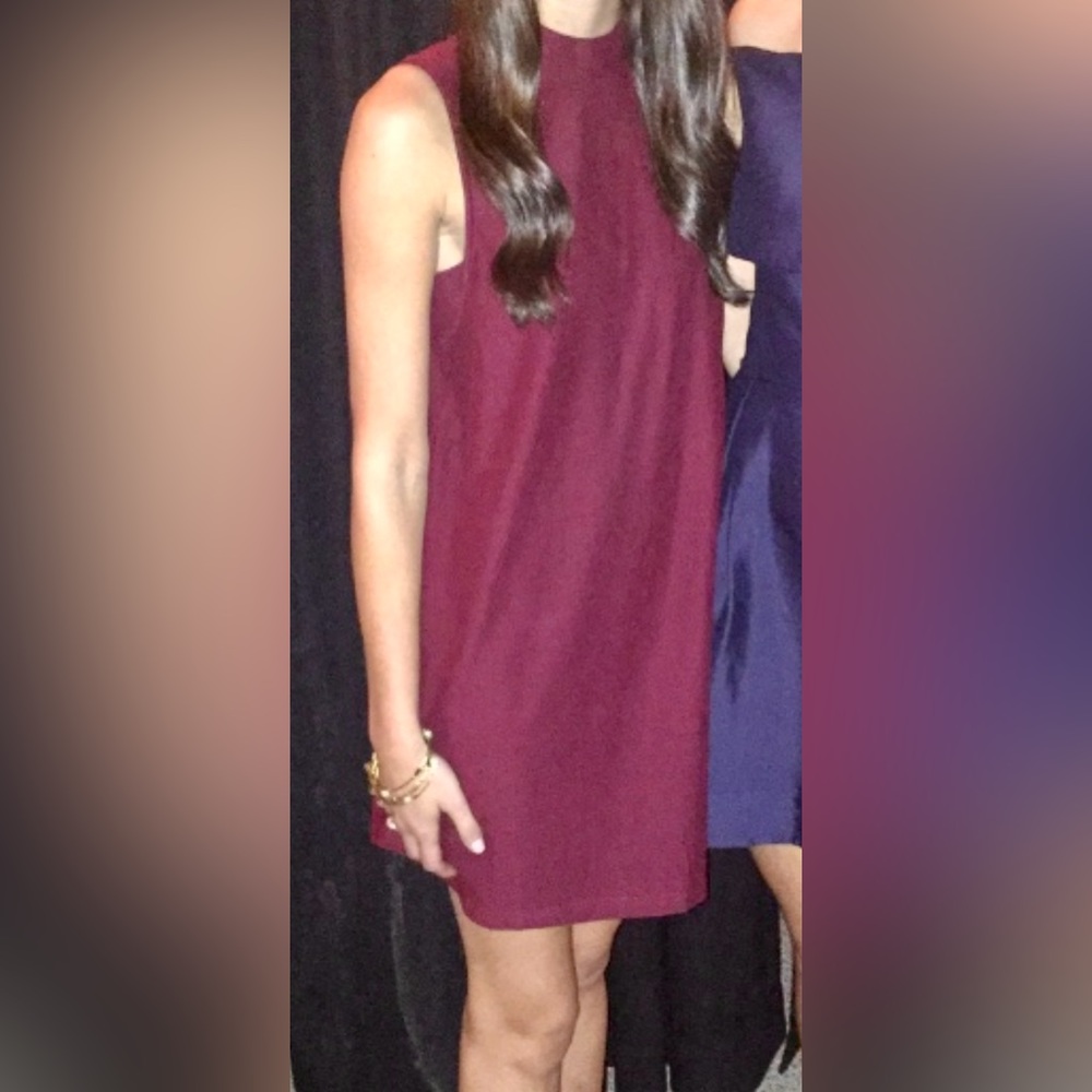 Very J Maroon Suede Tank Dress